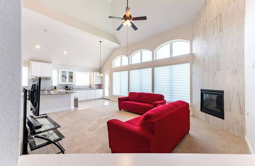 Aubrey House | Aubrey 5BR Group Stay - Yard, Garage & Fireplace