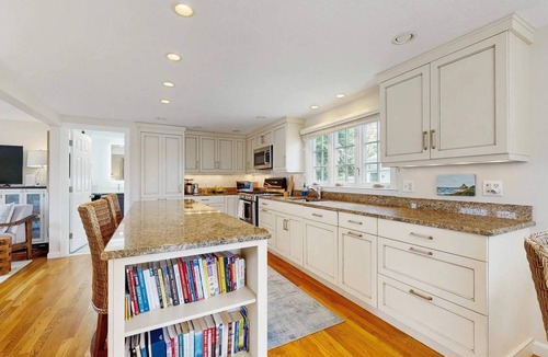 Falmouth House | Inviting duplex with central AC, grill, firepit, & walk to beach