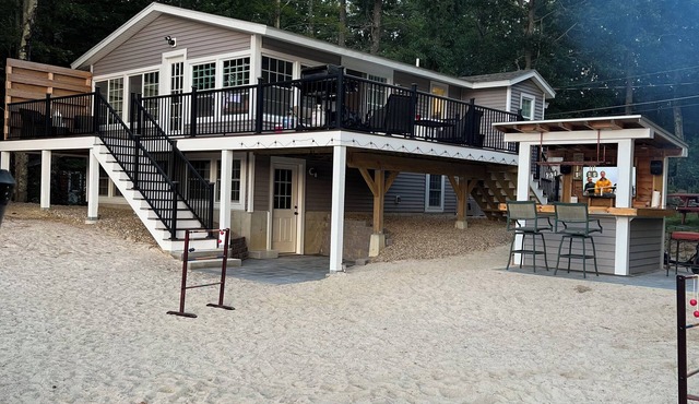 Peaceful Lakefront Retreat w/Private Beach, Outdoor Bar & Home Theater