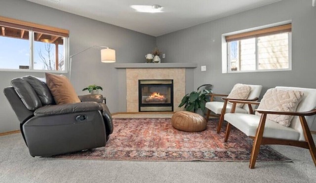 The Dwelling Place- Spacious 2BR Fireplace Big TV Private Lower Level Two Parks